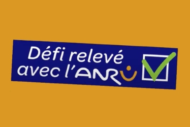 logo de la série de vidéos d'innovation dans les quartiers : "défi relevé"